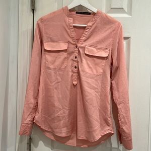 Ivanka Trump pink womens long sleeved shirt size large